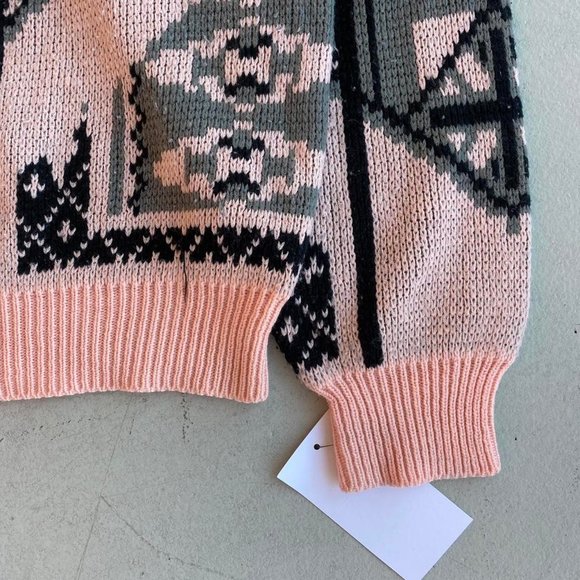 Vintage Pink Knit Sweater - Picture 3 of 4